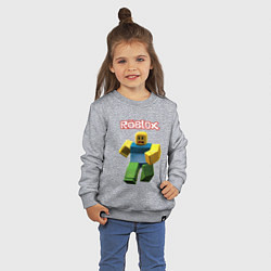 Свитшот хлопковый детский Roblox бегущий персонаж, цвет: меланж — фото 2