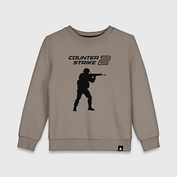 Свитшот хлопковый детский Counter strike 2 classik, цвет: утренний латте