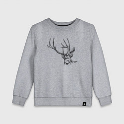 Детский свитшот Голова оленя краской
