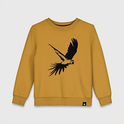 Детский свитшот Попугай летит трафарет