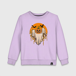 Свитшот хлопковый детский Призрак хэллоуина, цвет: лаванда