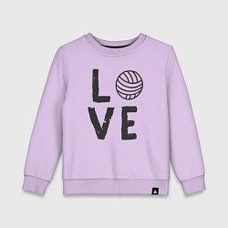 Свитшот хлопковый детский Lover volleyball, цвет: лаванда