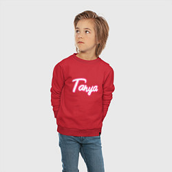 Свитшот хлопковый детский Таня в стиле Барби, цвет: красный — фото 2
