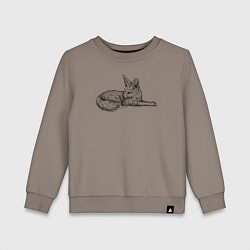 Детский свитшот Фенек лежит