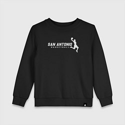 Свитшот хлопковый детский Basket San Antonio, цвет: черный