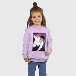 Свитшот хлопковый детский Changbin Rock Star Stray Kids, цвет: лаванда — фото 2