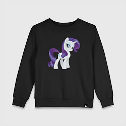 Свитшот хлопковый детский Рарити из My Little Pony в кино, цвет: черный