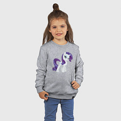 Свитшот хлопковый детский Рарити из My Little Pony в кино, цвет: меланж — фото 2