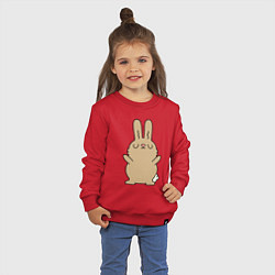 Свитшот хлопковый детский Relax bunny, цвет: красный — фото 2