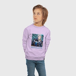 Свитшот хлопковый детский Нёвиллет судья, цвет: лаванда — фото 2