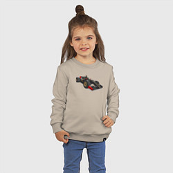 Свитшот хлопковый детский Formula-1 Lotus, цвет: миндальный — фото 2