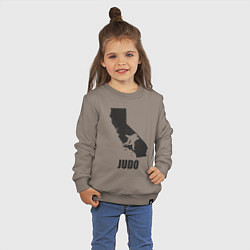 Свитшот хлопковый детский Дзюдо Калифорния, цвет: утренний латте — фото 2