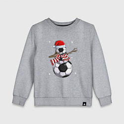 Свитшот хлопковый детский Soccer snowman, цвет: меланж