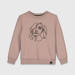 Детский свитшот Силуэт головы женщины