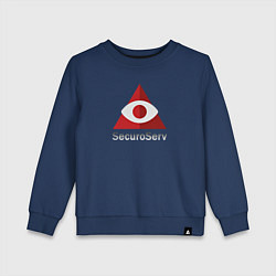 Свитшот хлопковый детский SecuroServ - private security organization, цвет: тёмно-синий