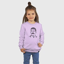 Свитшот хлопковый детский Сталин анфас, цвет: лаванда — фото 2