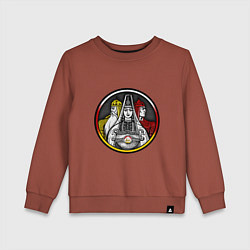 Свитшот хлопковый детский Ирон адам, цвет: кирпичный