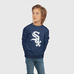 Свитшот хлопковый детский Chicago white sox - baseball, цвет: тёмно-синий — фото 2