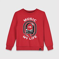 Детский свитшот Музыка is my life