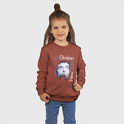Свитшот хлопковый детский Joy Division - Ian Curtis, цвет: кирпичный — фото 2