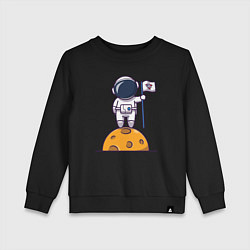 Детский свитшот Космонавтик на луне