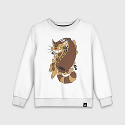 Свитшот хлопковый детский Котобус - catbus, цвет: белый