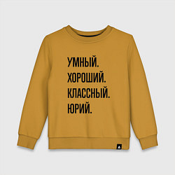 Детский свитшот Умный, хороший и классный Юрий
