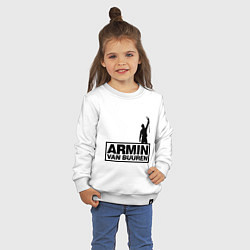 Свитшот хлопковый детский Armin van buuren, цвет: белый — фото 2
