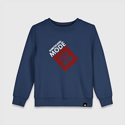 Свитшот хлопковый детский Depeche Mode - Behind The Wheel tonight, цвет: тёмно-синий