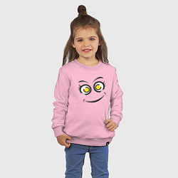 Свитшот хлопковый детский Cute emoji, цвет: светло-розовый — фото 2