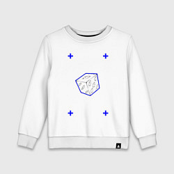 Свитшот хлопковый детский Куб Магическая битва, цвет: белый