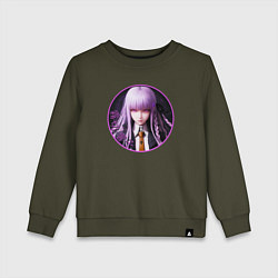 Свитшот хлопковый детский Кёко Киригири: Danganronpa, цвет: хаки