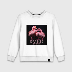 Детский свитшот Розовые маленькие гуси: gussi ga-ga-ga