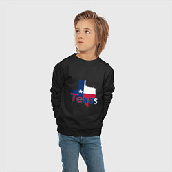Свитшот хлопковый детский Texas, цвет: черный — фото 2