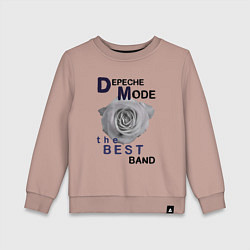Свитшот хлопковый детский Depeche Mode - best of band, цвет: пыльно-розовый