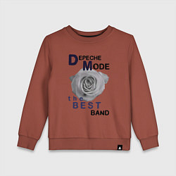 Свитшот хлопковый детский Depeche Mode - best of band, цвет: кирпичный