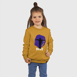 Свитшот хлопковый детский Depeche Mode - Dave in devotional tour, цвет: горчичный — фото 2