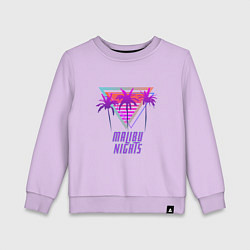 Свитшот хлопковый детский Malibu nights, цвет: лаванда
