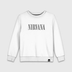 Свитшот хлопковый детский Nirvana black album, цвет: белый