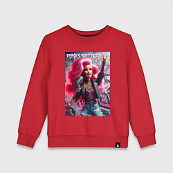 Детский свитшот Barbie - punks not dead motto