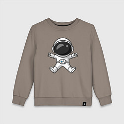 Свитшот хлопковый детский Spaceman rock, цвет: утренний латте
