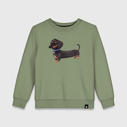 Детский свитшот Мультяшная собака такса