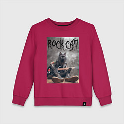 Детский свитшот Rock cat - ai art