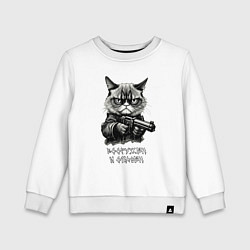 Детский свитшот Опасный кот