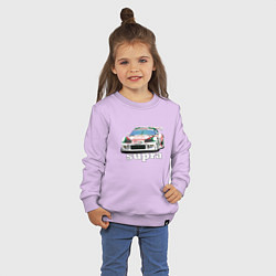 Свитшот хлопковый детский Toyota Supra Castrol 36, цвет: лаванда — фото 2