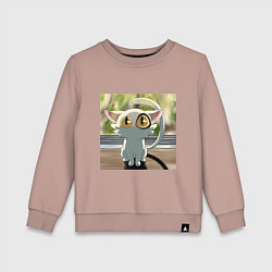 Свитшот хлопковый детский Судзумэ закрывающая двери Дайджин, цвет: пыльно-розовый