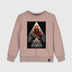 Детский свитшот Assassins creed красный костюм