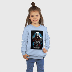 Свитшот хлопковый детский Assassins creed строгий костюм, цвет: мягкое небо — фото 2