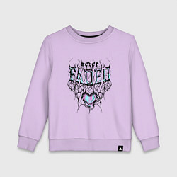 Свитшот хлопковый детский Сердце никогда не увядает, цвет: лаванда