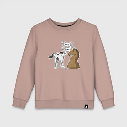 Детский свитшот Кошка Хома и шахматный конь